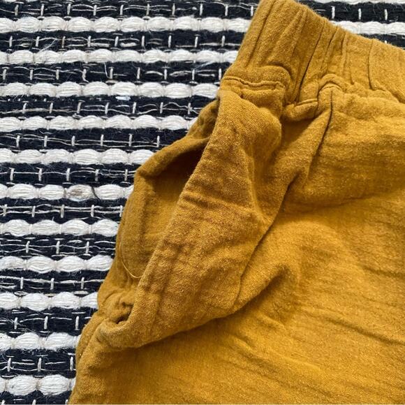 🌿Madewell Womens Button Brown Mustard Cotton Two Piece Shorts Outfit S - Picture 6 of 12